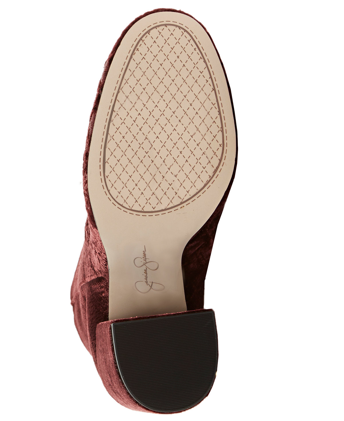 Jessica Simpson Wovella Rouge Noir Embroidered Block-Heel Ankle Booties