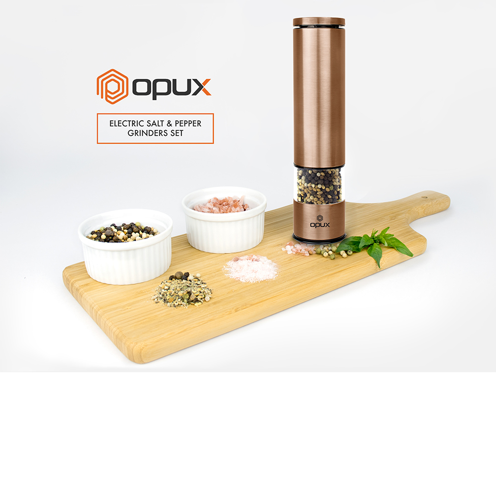 Electric Grinder Salt and Pepper Automatic Adjustable Coarseness Stainless Steel
