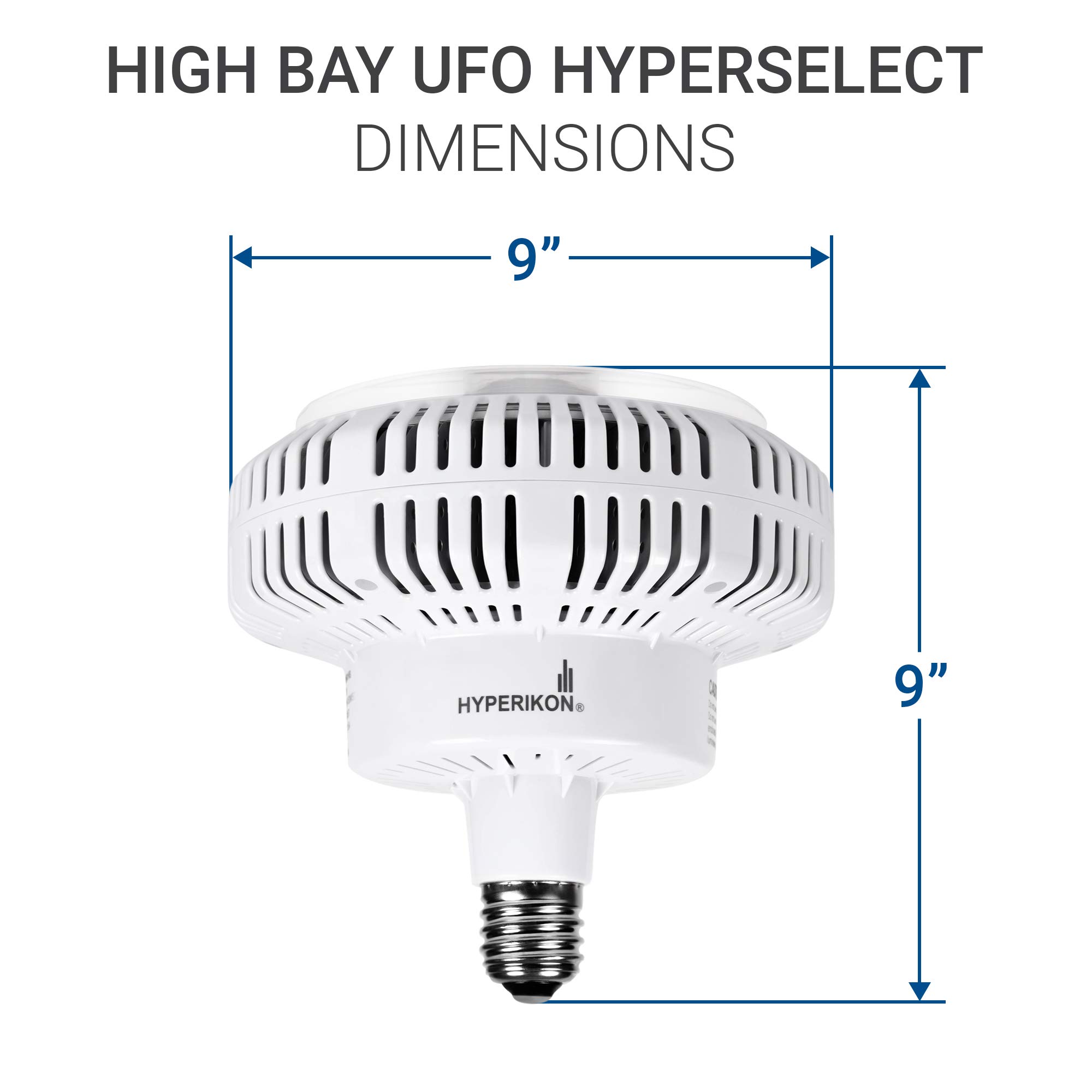 HyperSelect UFO High Bay LED Lighting Fixture Commercial Shop Light Frosted,