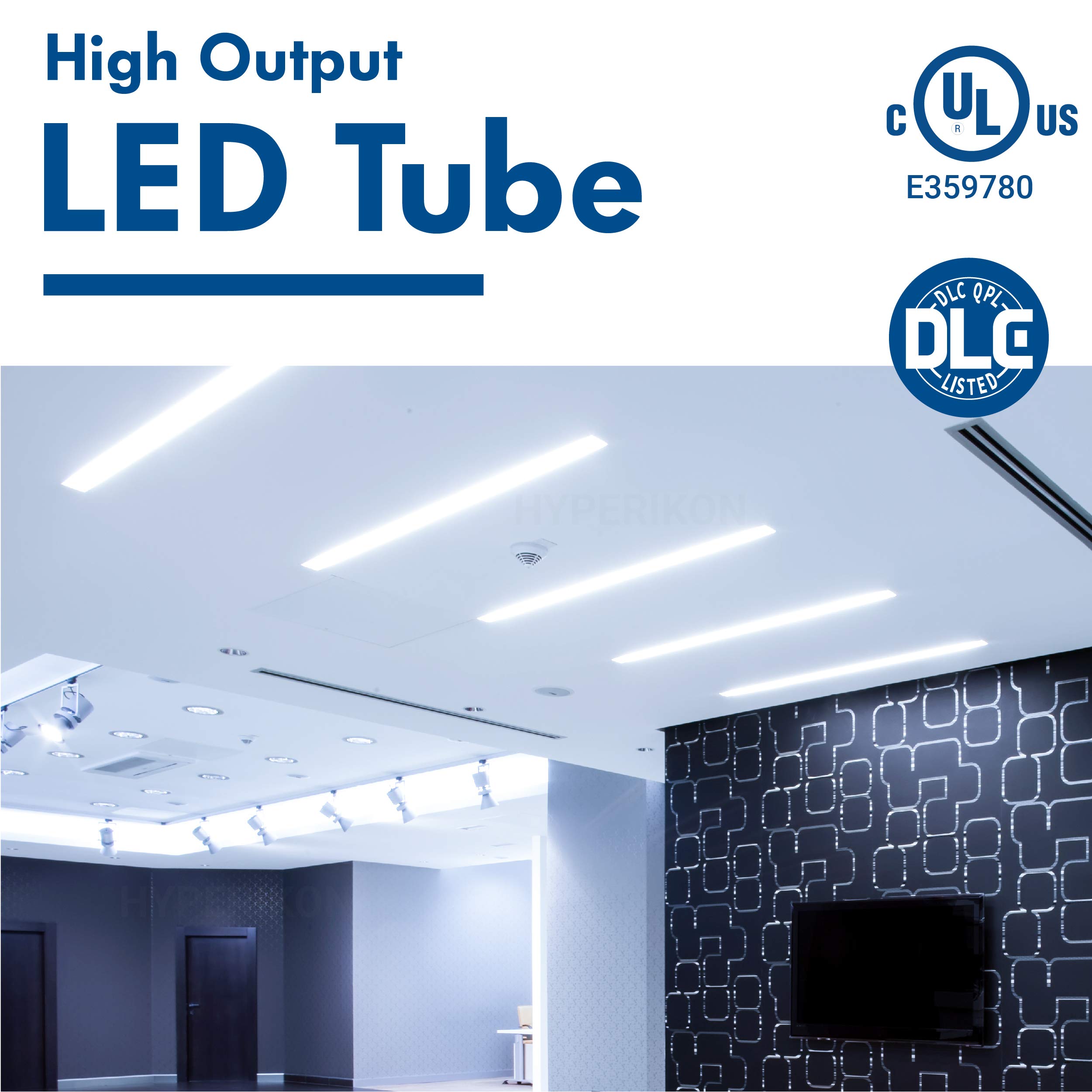 Glass T10 T12 Light 18W Hyperikon T8 4 Foot LED Tube 40 Watt Replacement