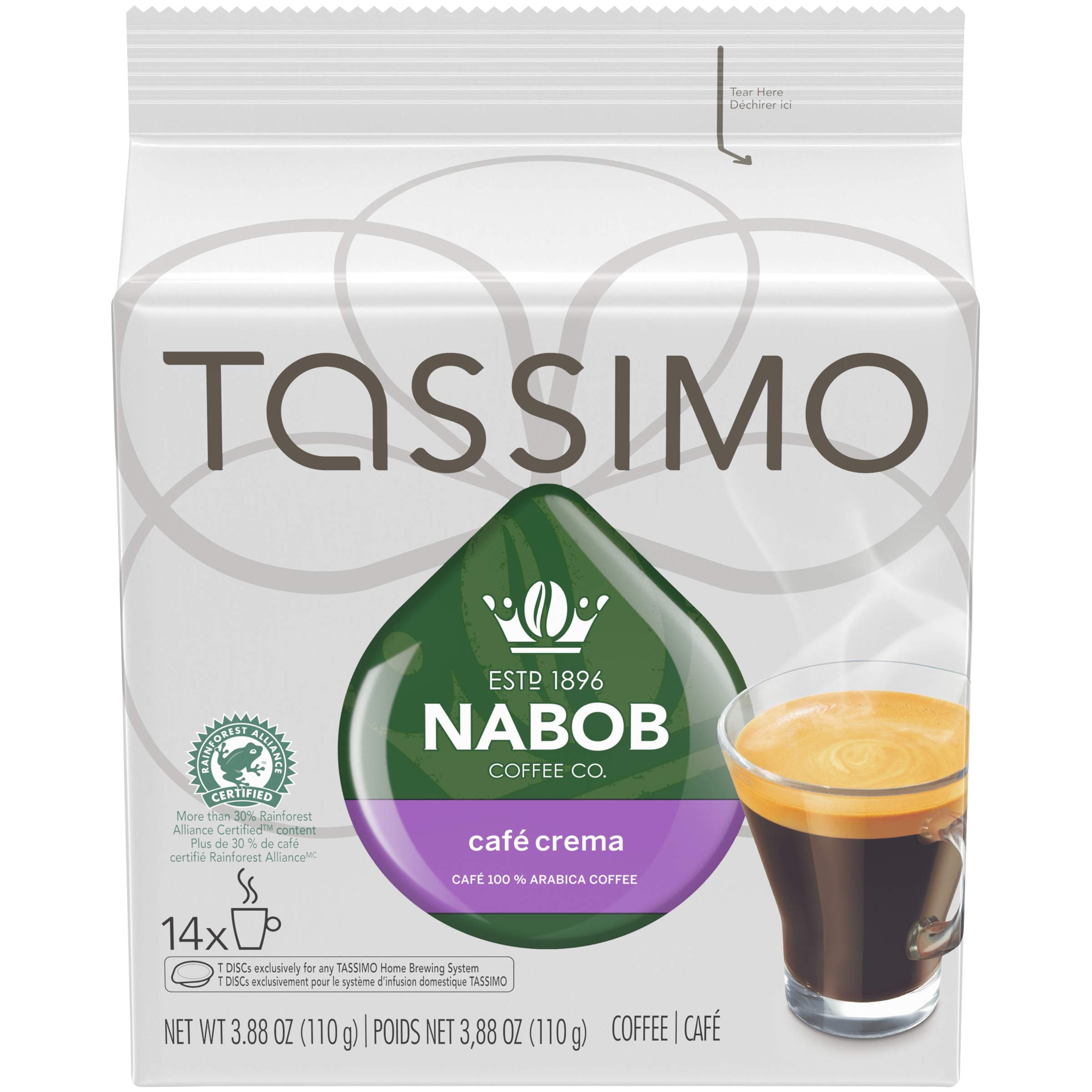 Tassimo Nabob Cafe Crema Single Serve T Discs G Imported From