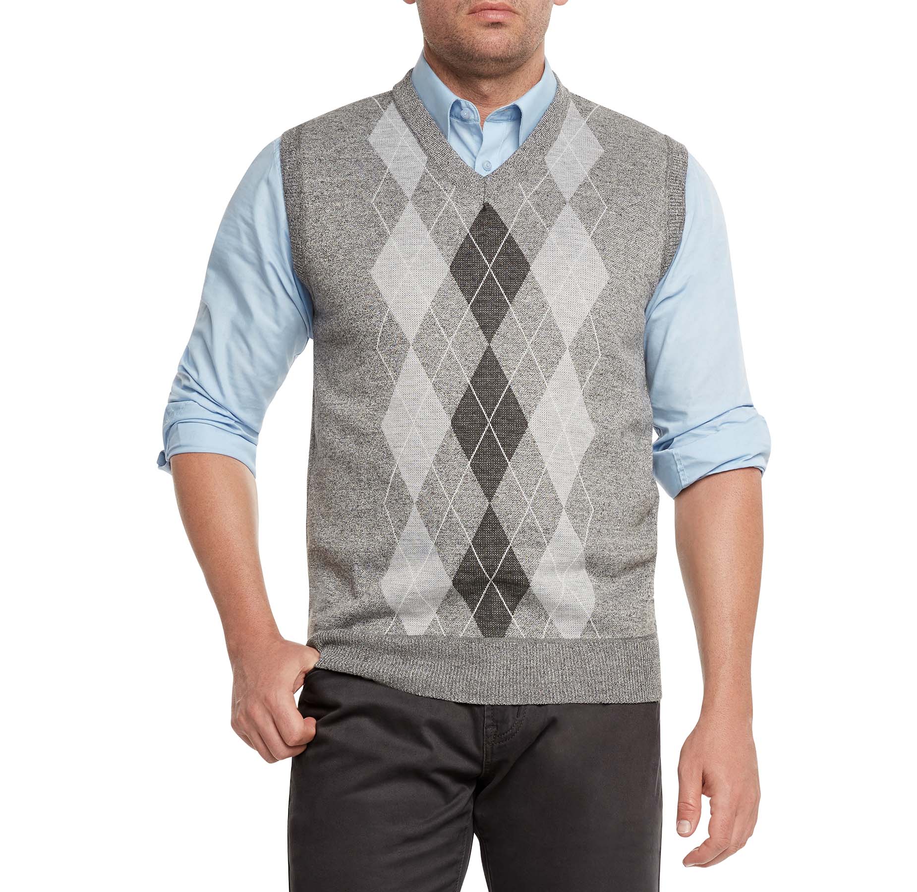 True Rock Men S Argyle V Neck Sweater Vest Ebay