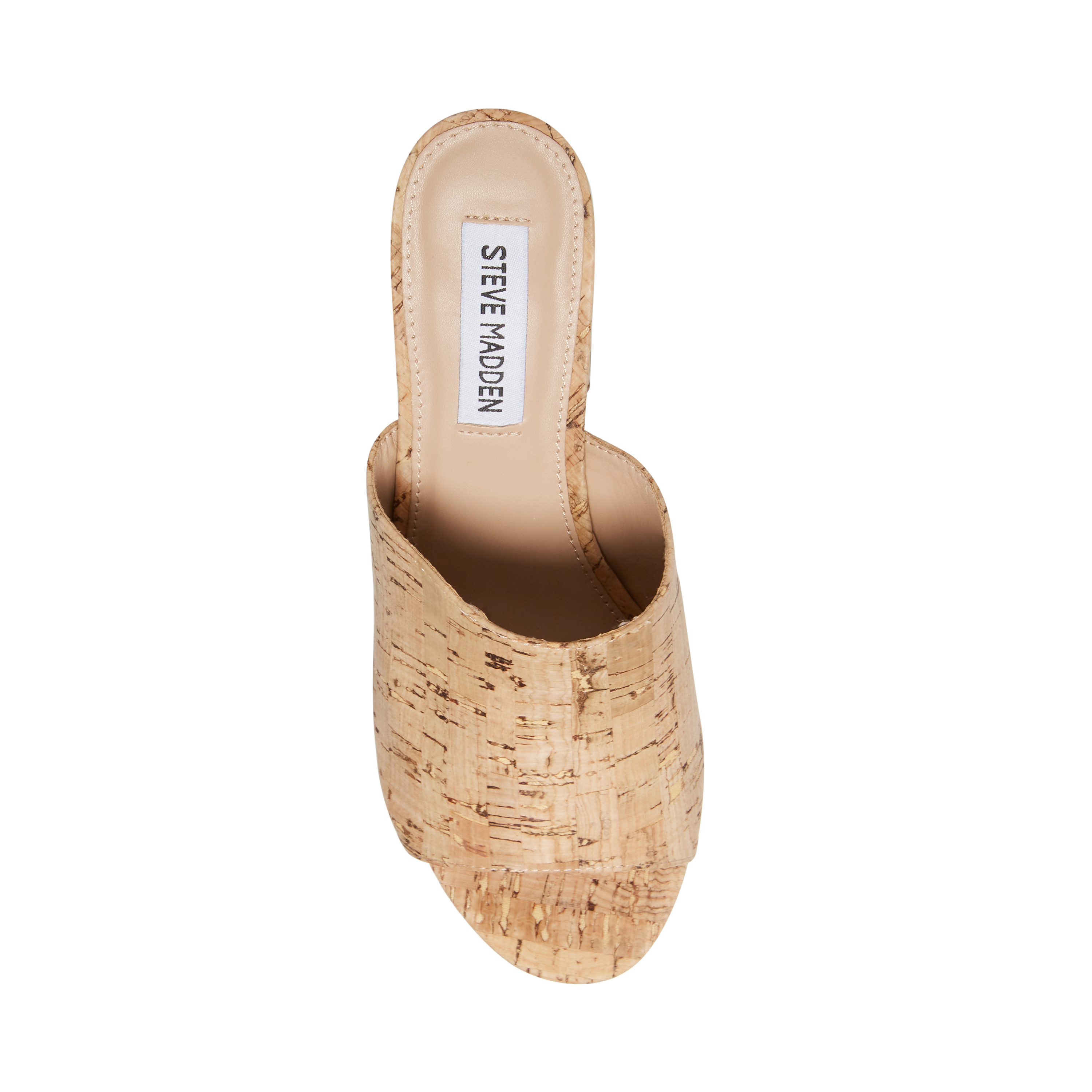 Steve Madden Jungle Natural Block Heel Slip On Open Toe