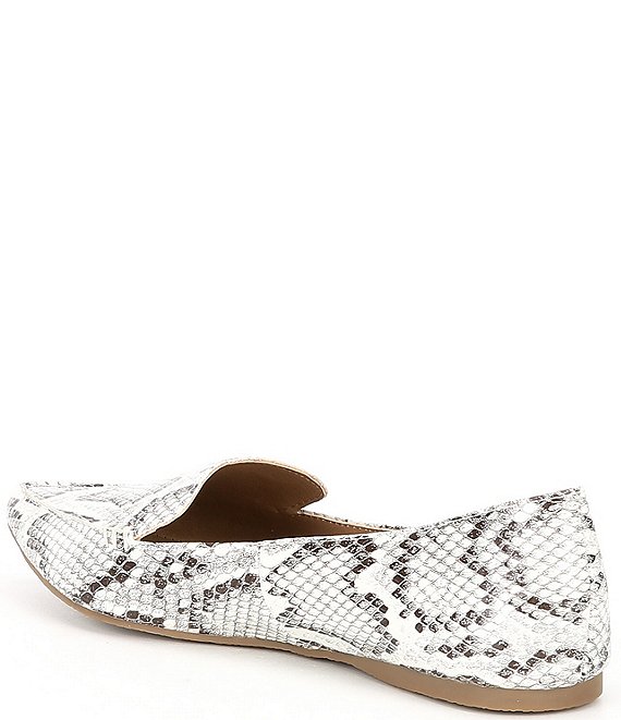 steve madden feather loafer snakeskin