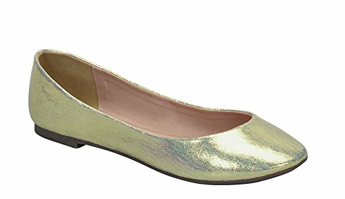 Breckelles Pointed Toe Slip On Ballet Flats Aqua Round Toe Ballet Flats - Picture 6 of 10