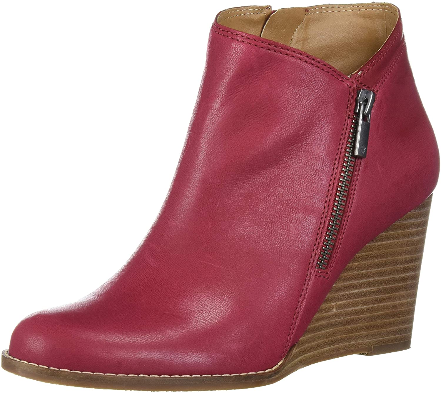 yewani leather wedge booties