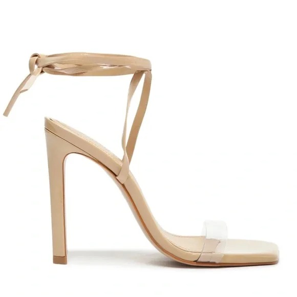 Schutz Courtney transparente Sandalen hellnude zum Binden offene Zehenpartie Stilettoabsatz - Bild 2 von 4