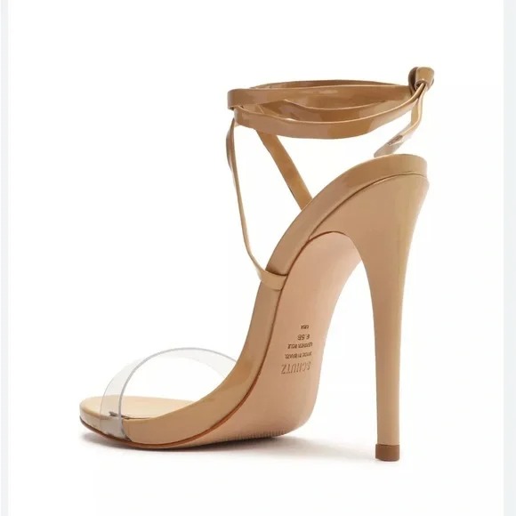 Schutz Courtney transparente Sandalen hellnude zum Binden offene Zehenpartie Stilettoabsatz - Bild 3 von 4