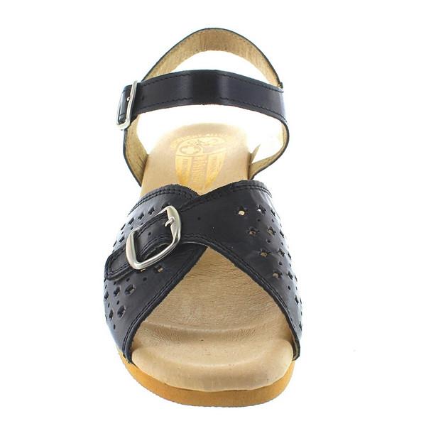 Worishofer Women's 811 Comfort Ankle Strap Sandal Black Leather Granny ...