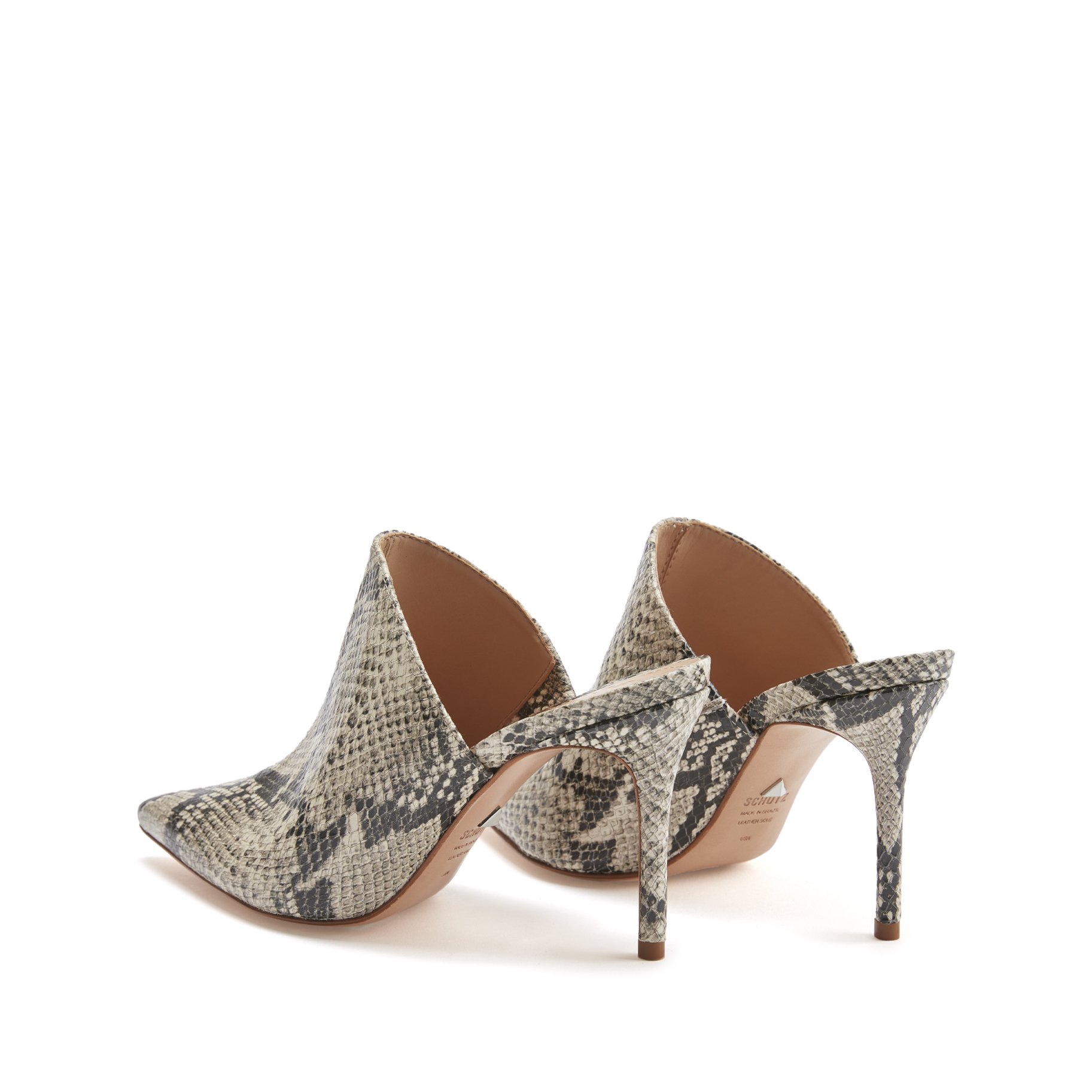schutz leather mules