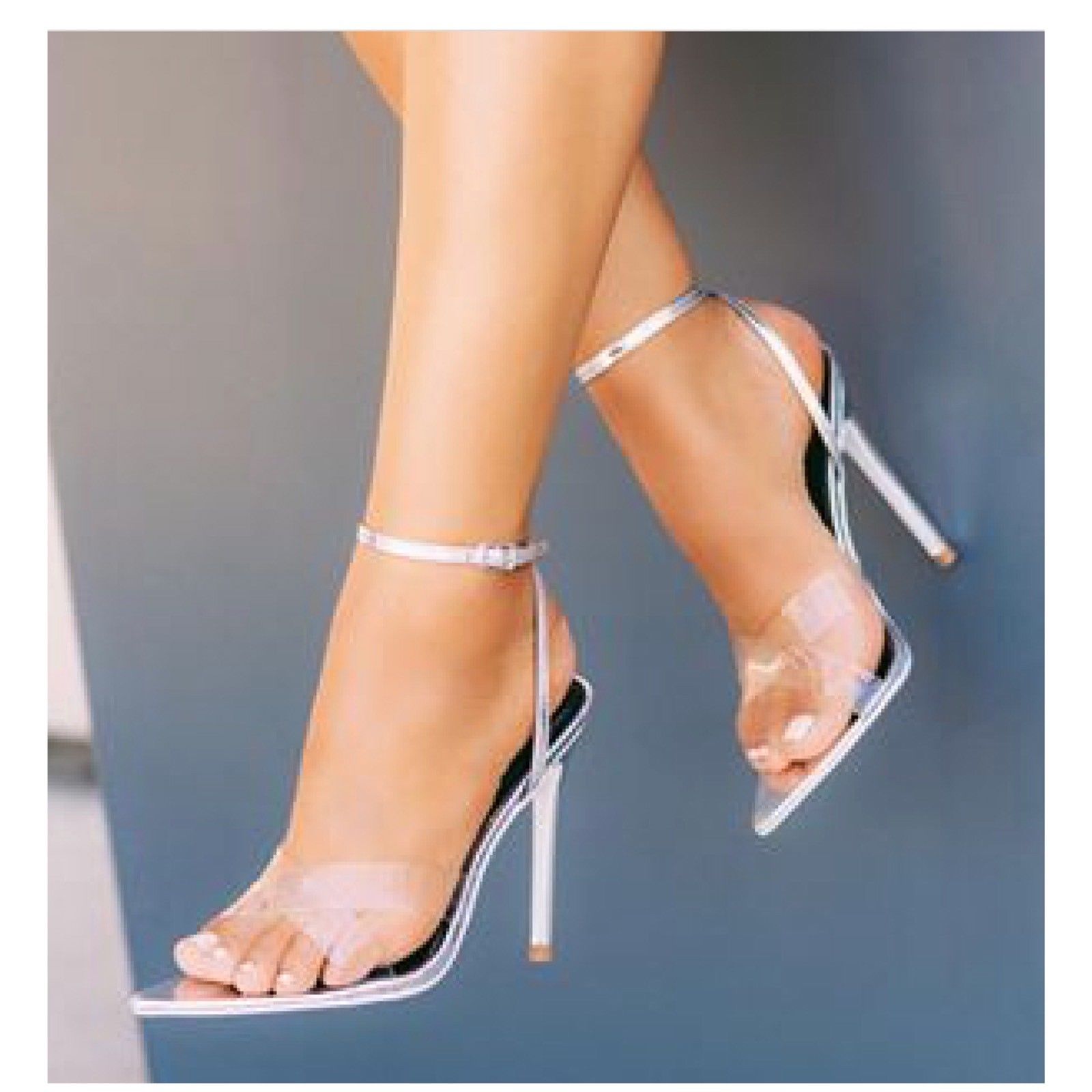 open toe pointed heels