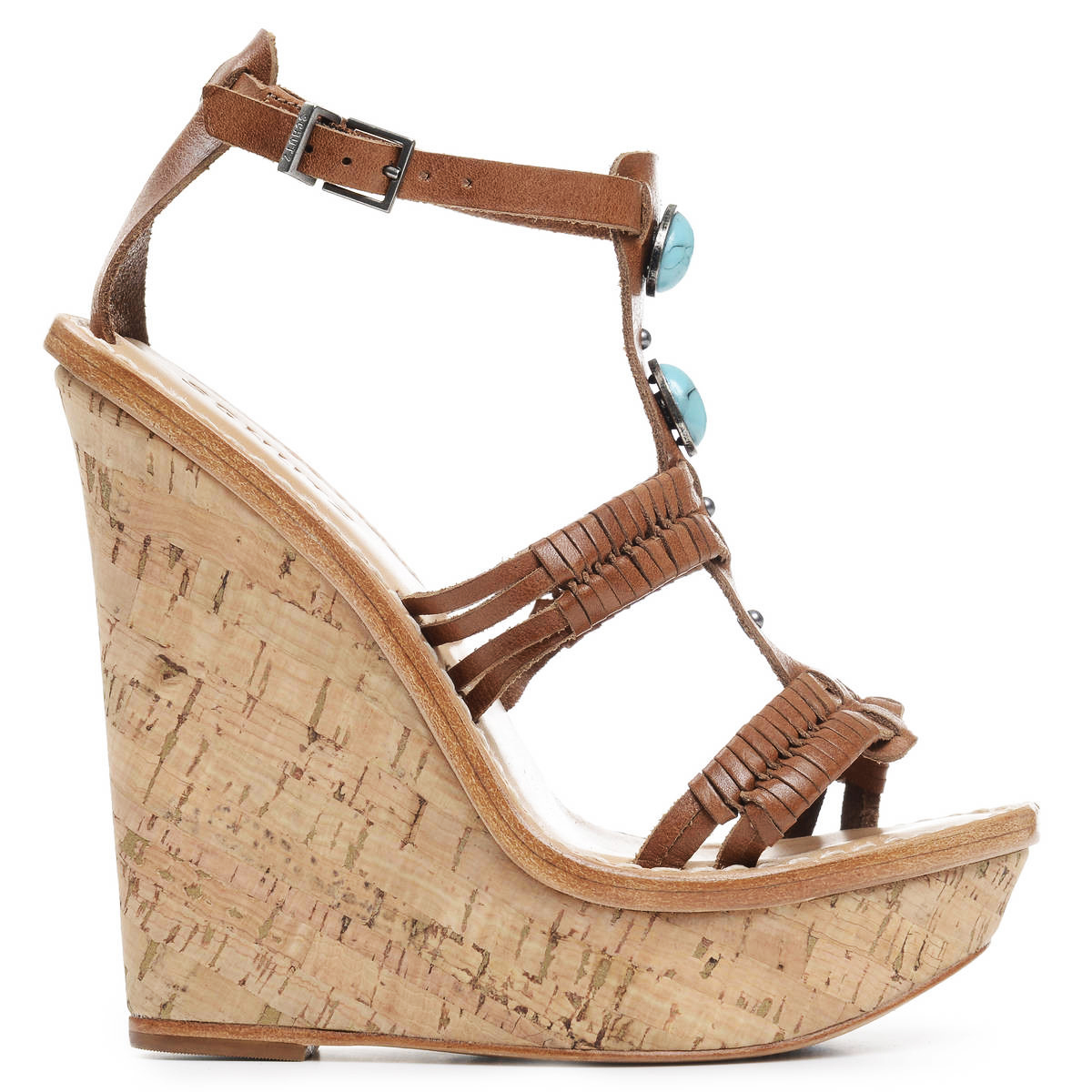 cork wedge high heels