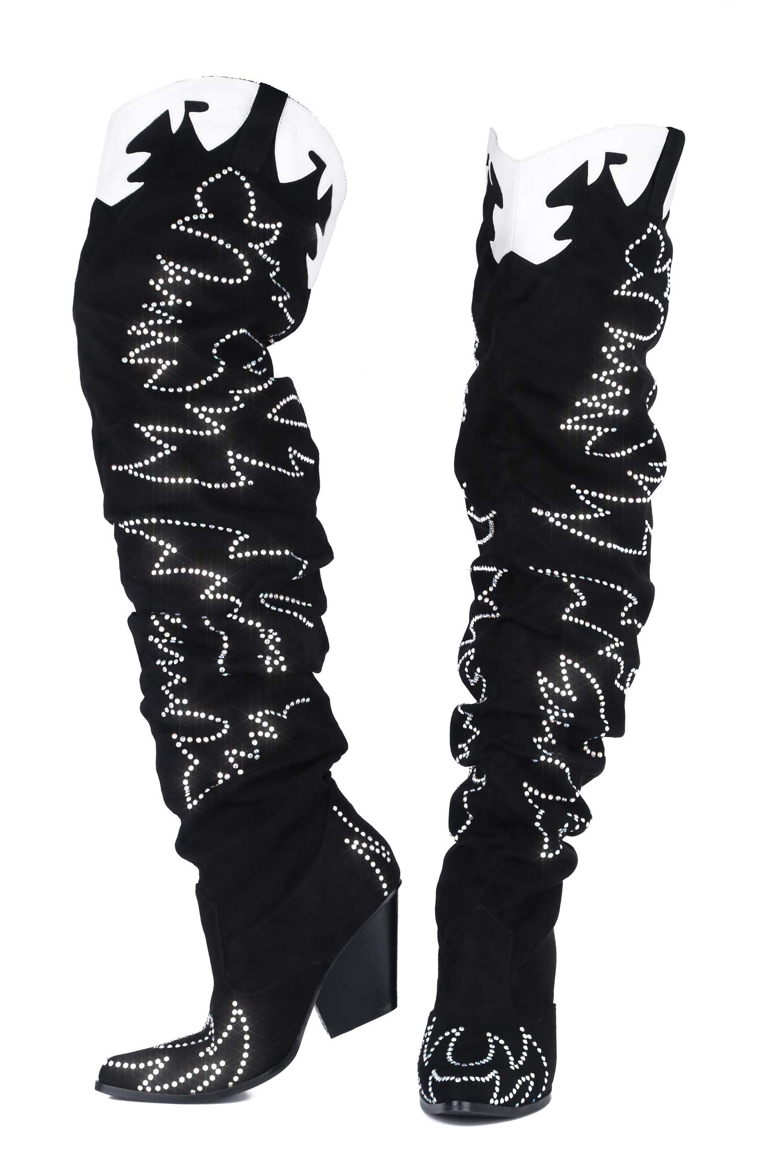 cowboy boots over knee