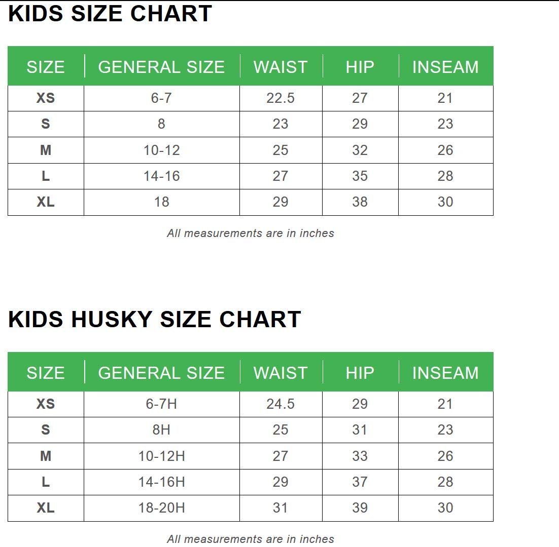 Bibs Size Chart