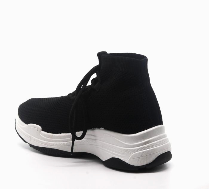 Cape Robbin Its Real Pink Neon Lace Up Platform Chunky Boyfriend Sock Sneakers