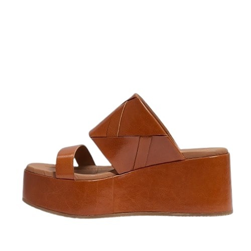 Sam Edelman Sasha Sattel Slipper offene Zehenpartie Riemen Keilabsatz Plattformen Sandalen - Bild 1 von 4