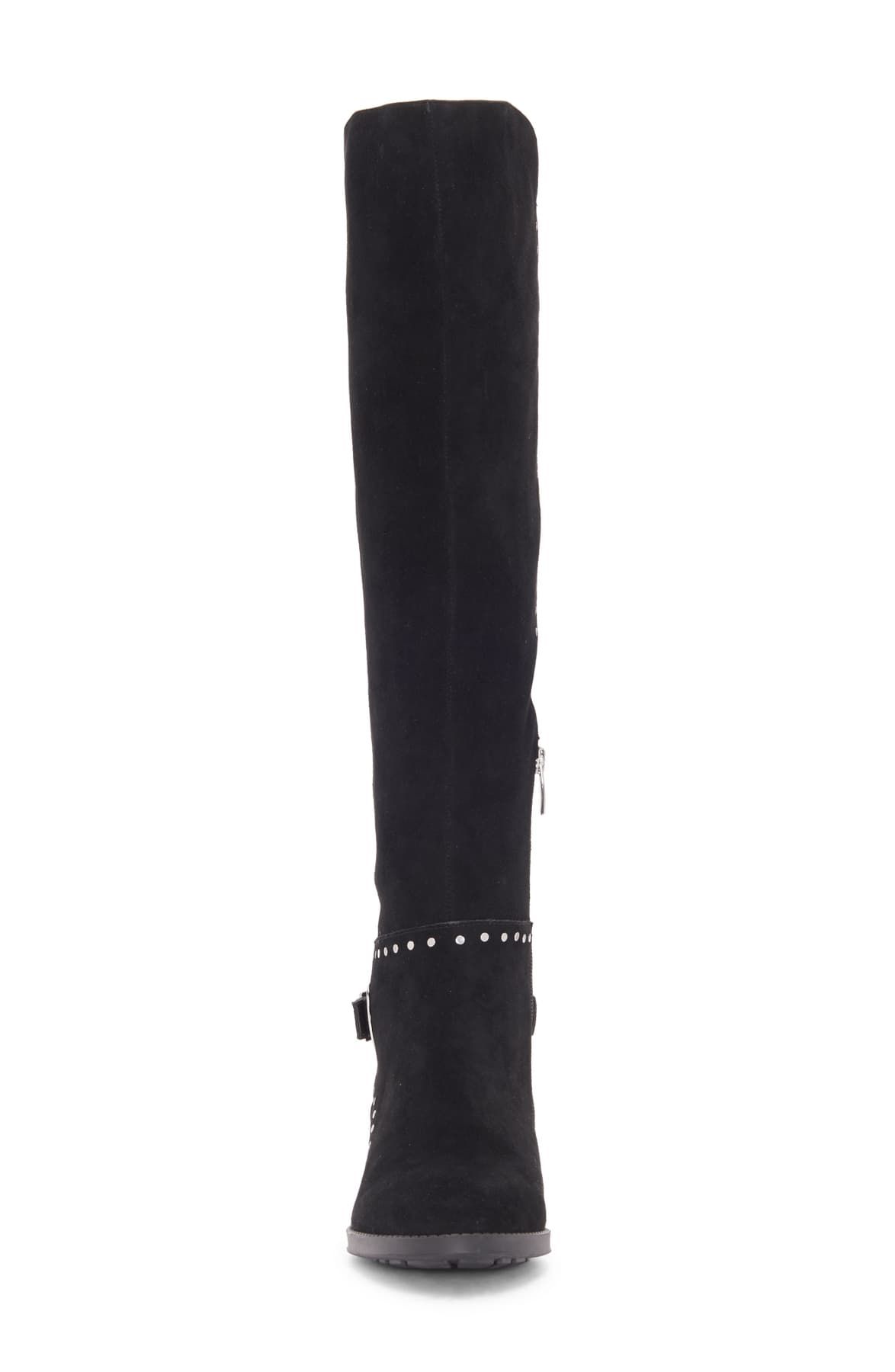 vince camuto black suede over the knee boots
