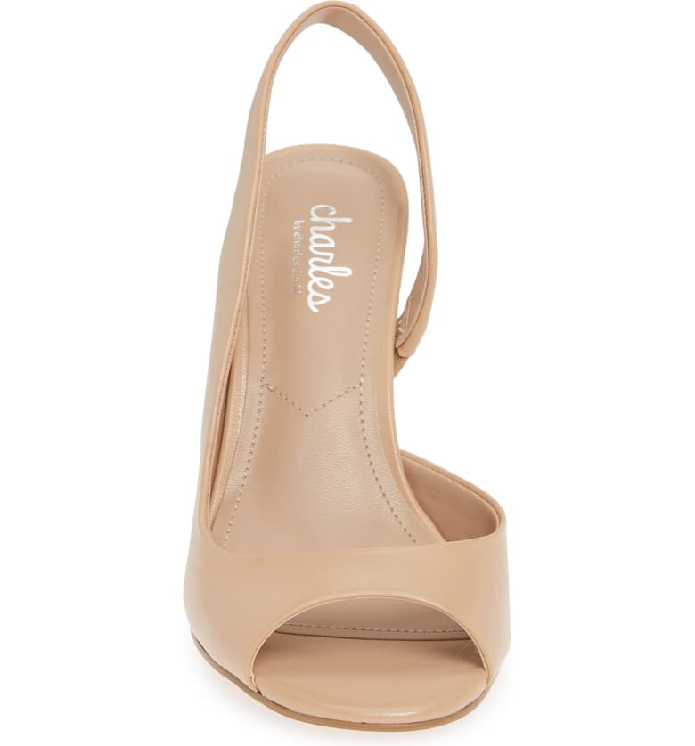Charles by Charles David Rexx NUDE Leather open Toe 