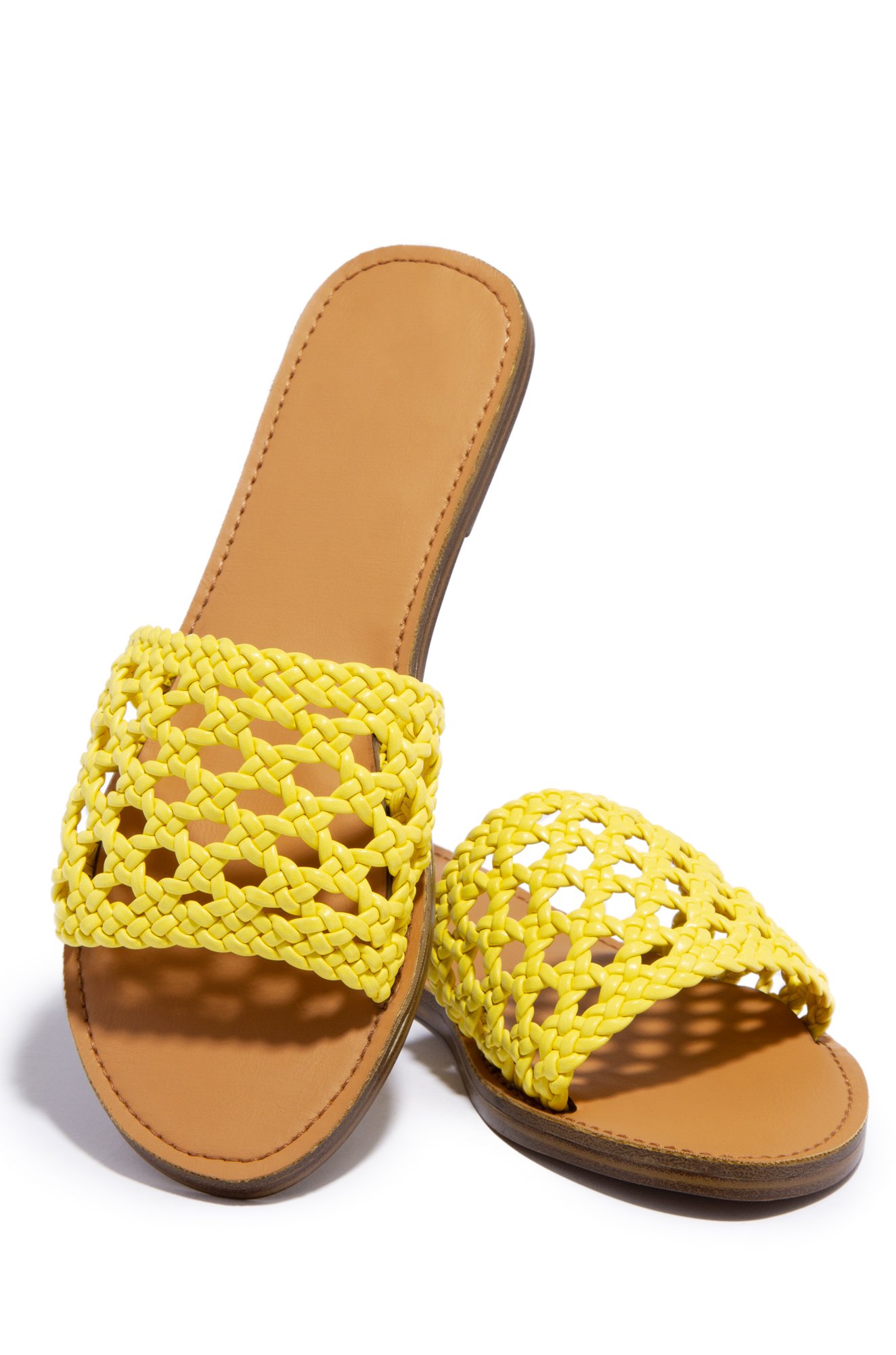 flat yellow sandals