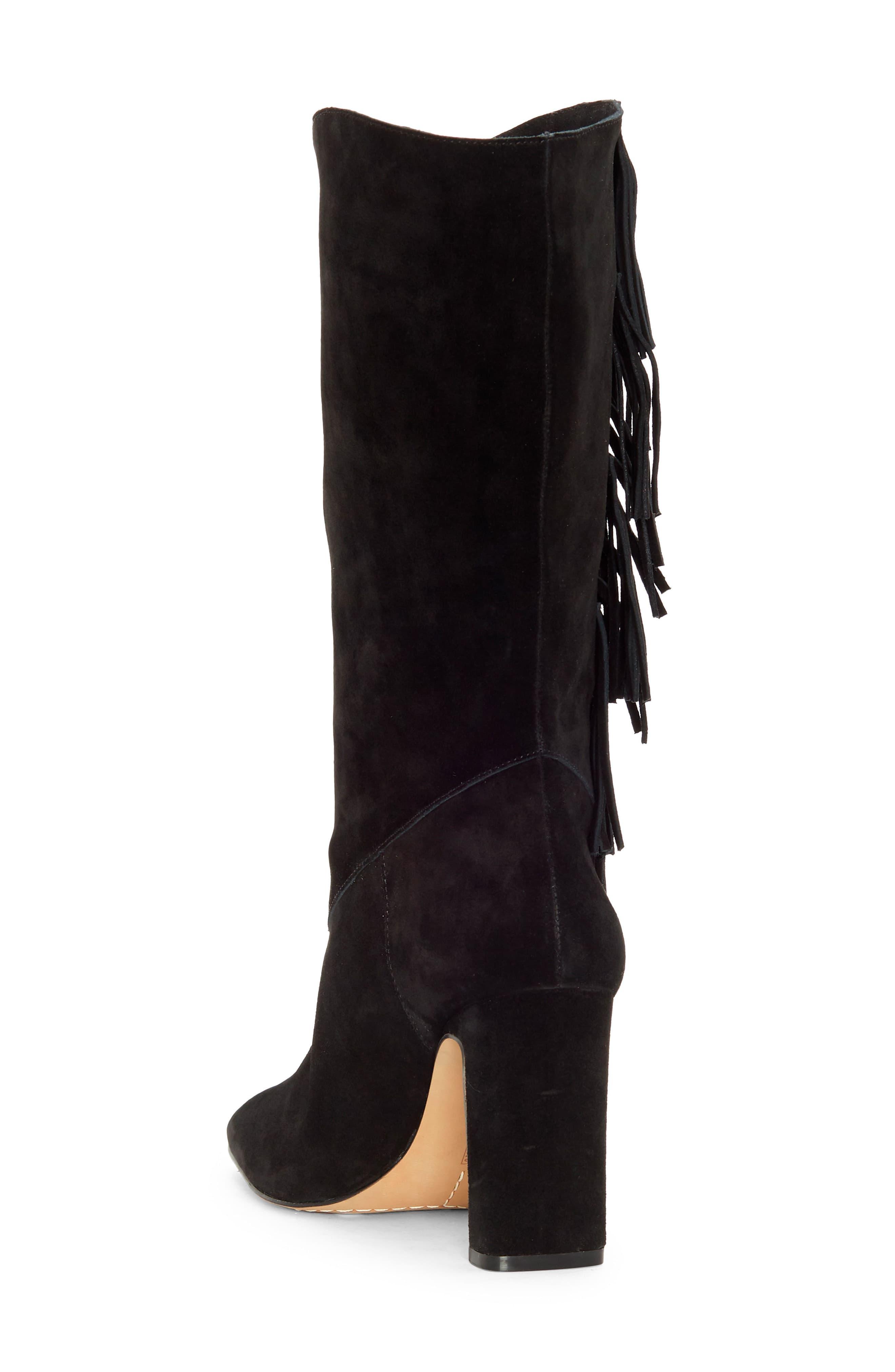 vince camuto black quilted boots