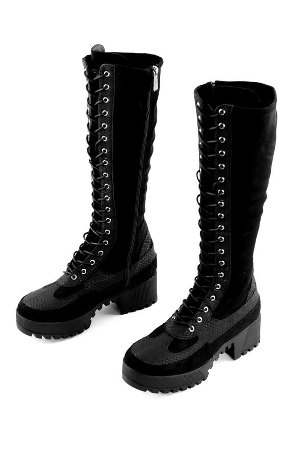 lace up lug sole platform boots