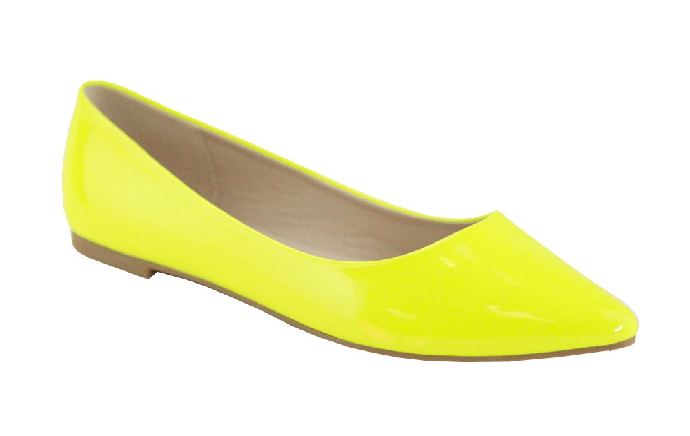 neon yellow flats
