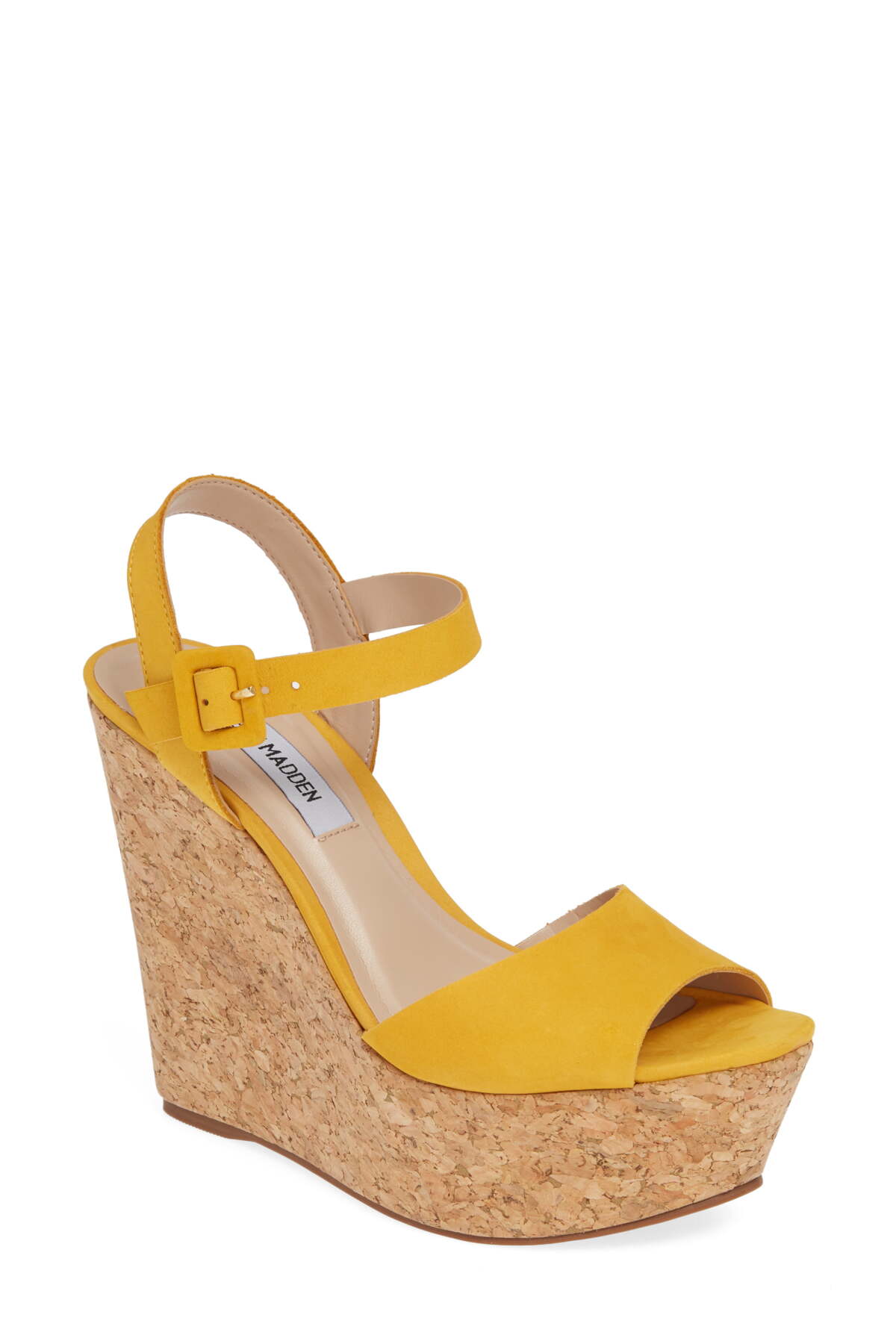 yellow wedge sandals