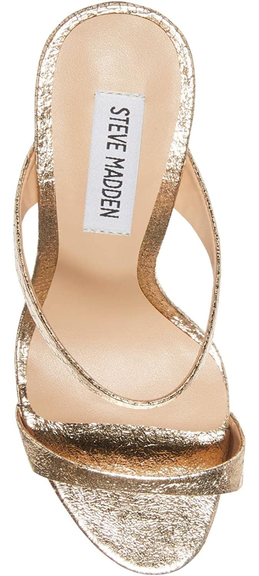 Steve Madden Rosalina Gold Leather Stiletto Heel Open Toe