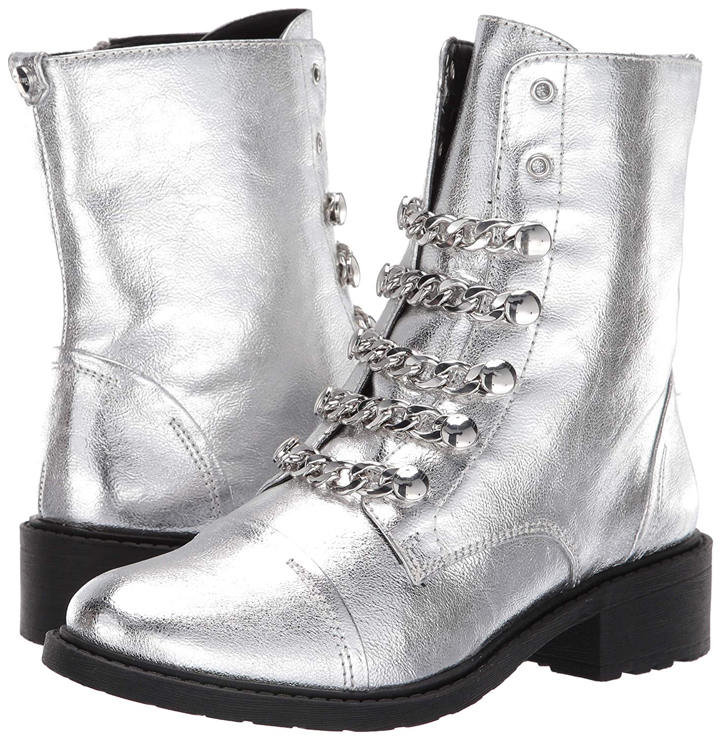 women's combat boots with chains