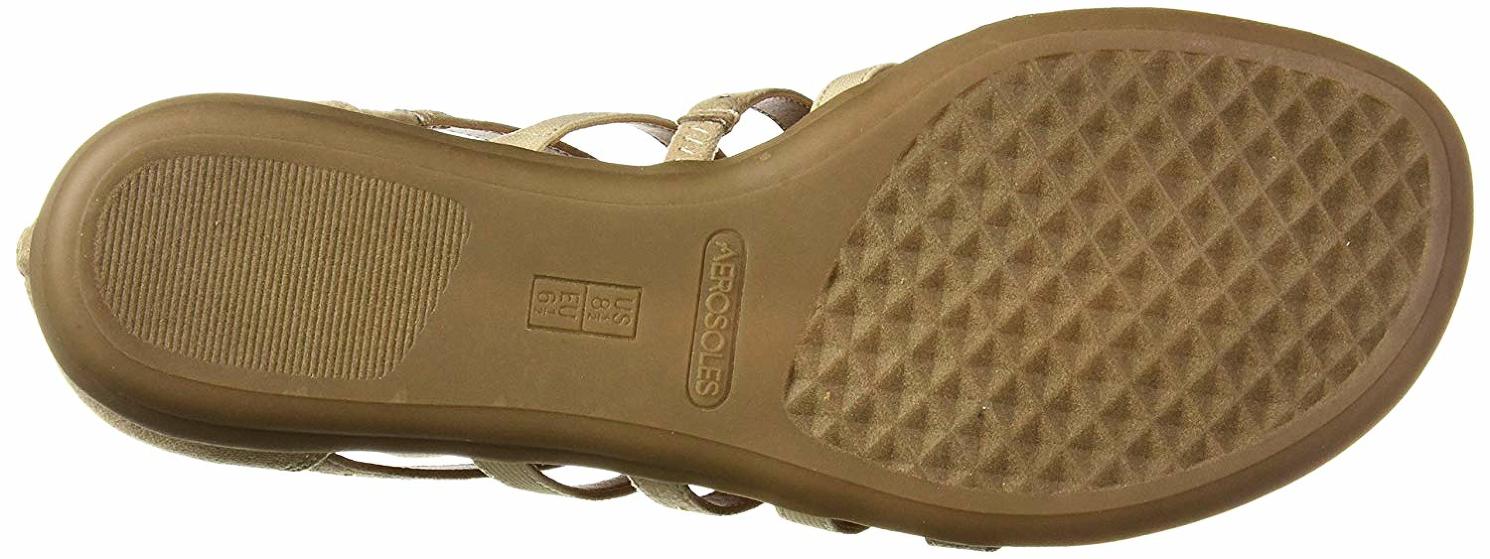 Aerosoles Women's NUCHLEAR Flat Sandal Bone Nude Low Wedge Gladiator Sandals | eBay