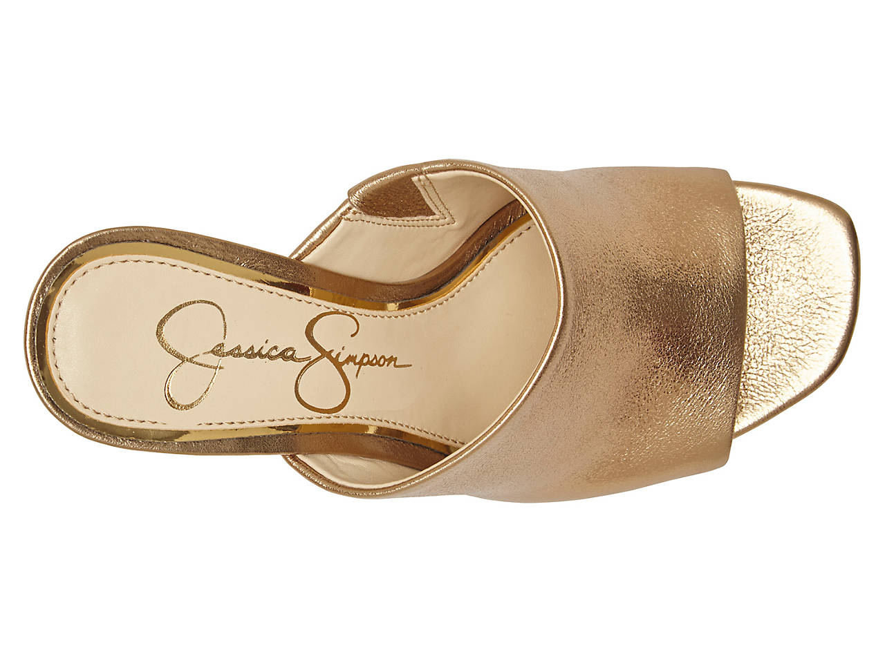 jessica simpson gold flat sandals