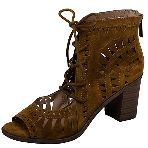 Breckelles Gabby Lasercut gestapelte klobige Absatz-Sandale mit Peep-Zehenpartie - Bild 5 von 7