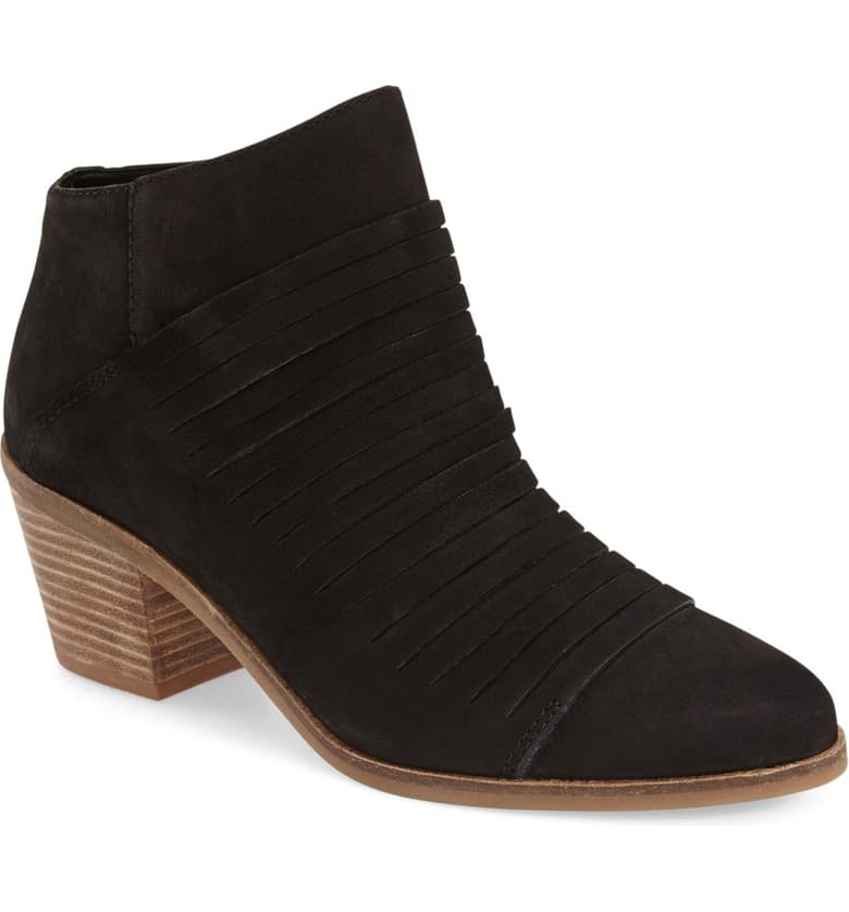 Lucky Brand Zavrina Black Suede Pointed Toe Western Strappy Ankle ...
