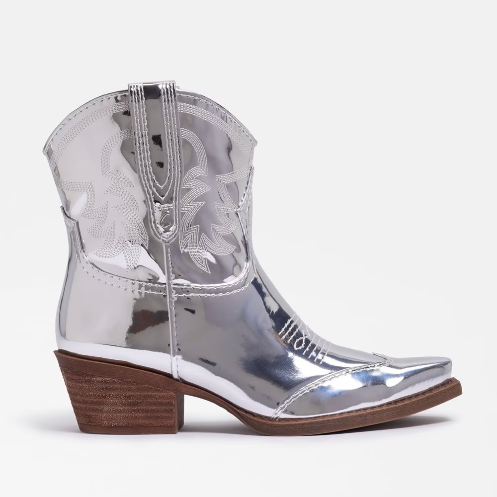 Circus by Sam Edelman Josephina weiche silberspitz zulaufende Westernstiefel - Bild 2 von 6