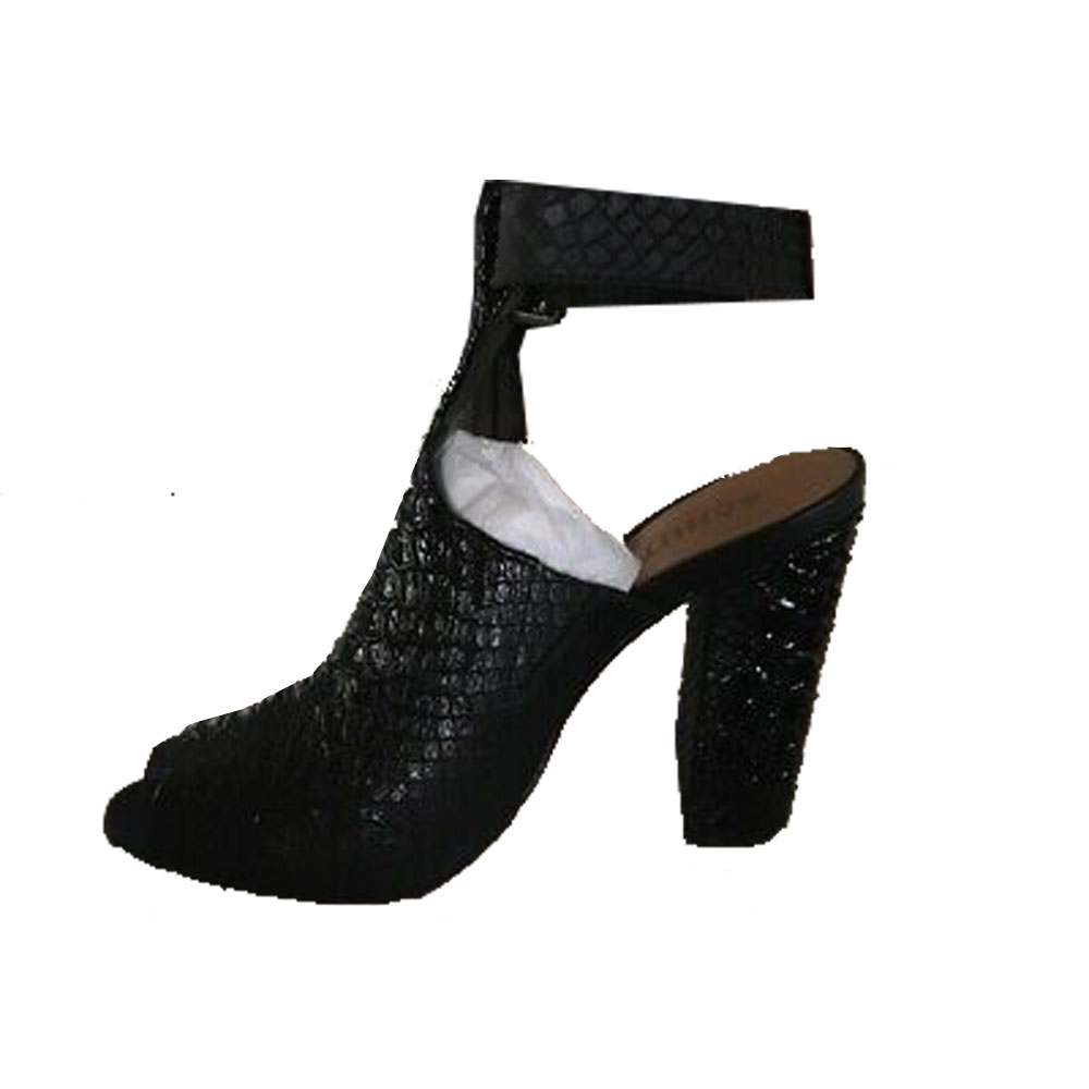 Schutz Amatista Summer Snake Pearl Platform Block Heel Ankle Strap Sandal Heels