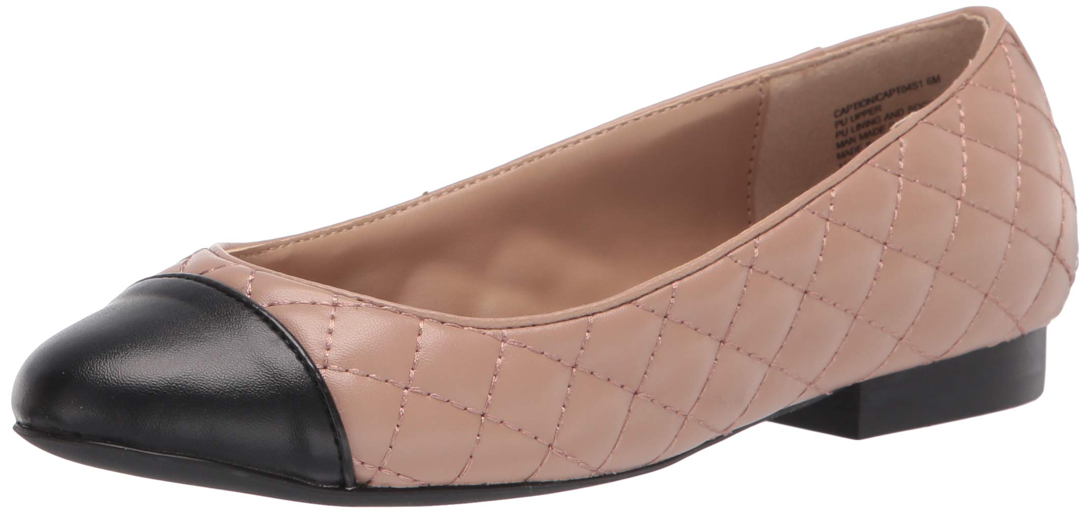 black cap toe flats