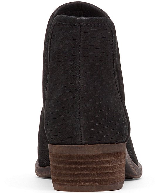 bashina nubuck leather block heel booties