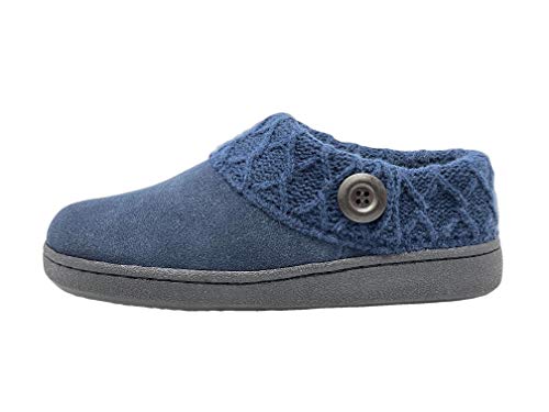 Pantuflas Clarks Mujer Cuero Gamuza Confort Cuello Tejido - Peluche Imitado - Imagen 5 de 6