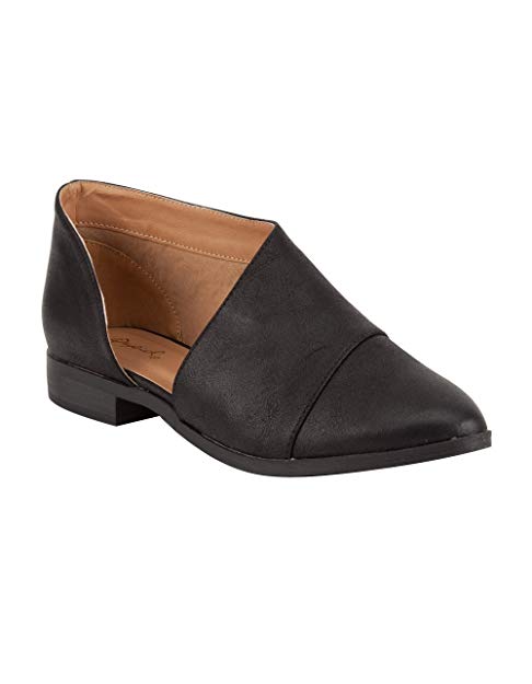 Qupid Women's Tuxedo-68 Ballet Flat 