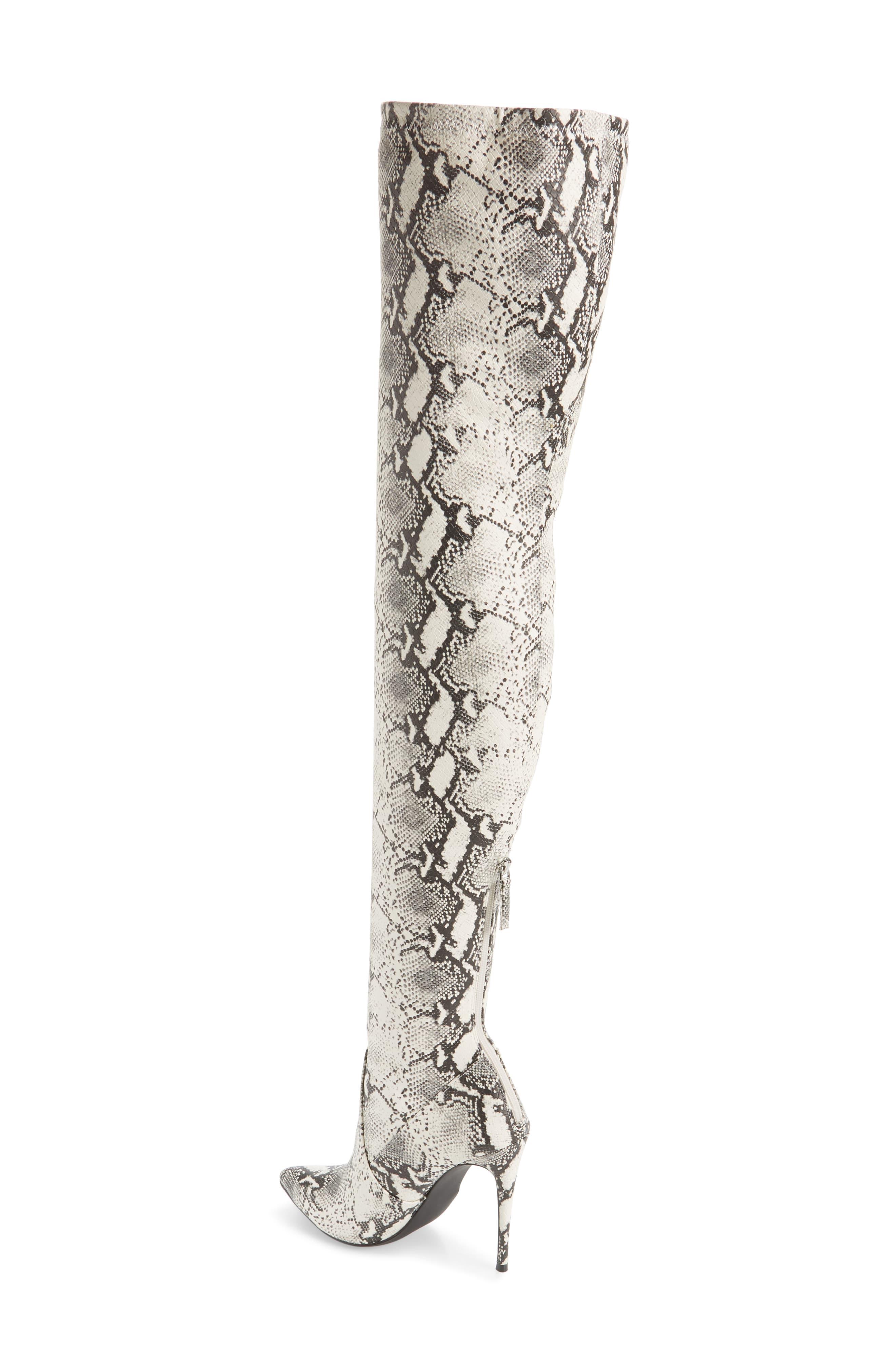 steve madden snakeskin thigh high boots