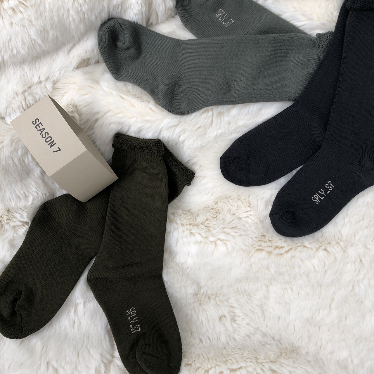 Yeezy Season season 7 Bouclette socks 3 pack L/XL Size: ONE SIZE | eBay