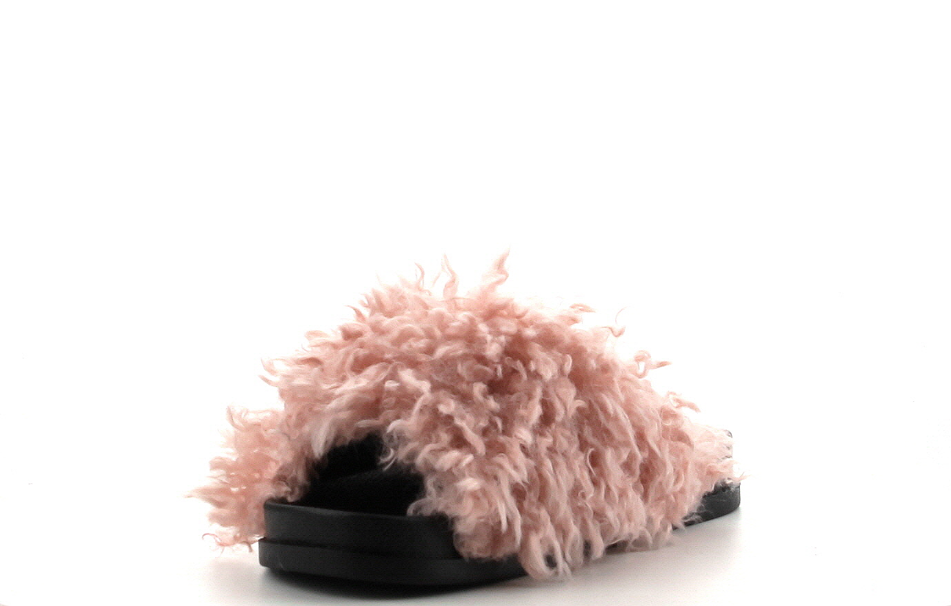 cape robbin faux fur slides