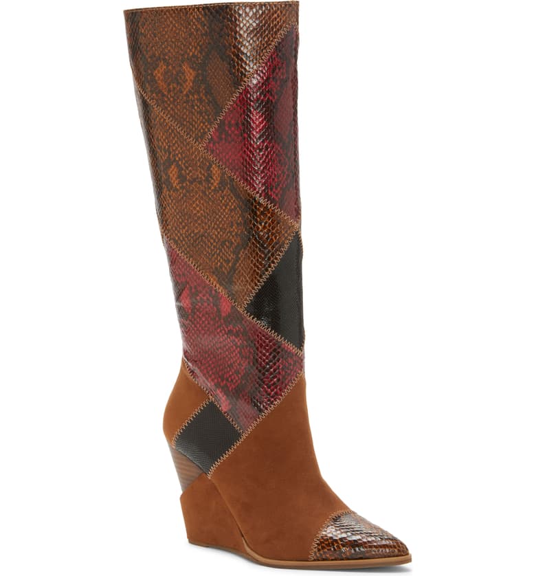 Henlee Fashion Boot, Dark Tan Combo | eBay
