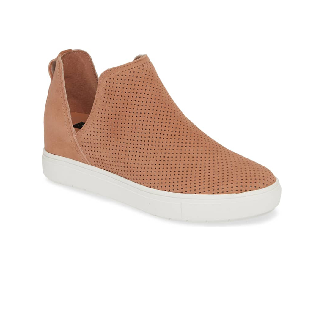 STEVE MADDEN WOMEN'S CANARES CROCO SUEDE SNEAKERS NUDE SUEDE