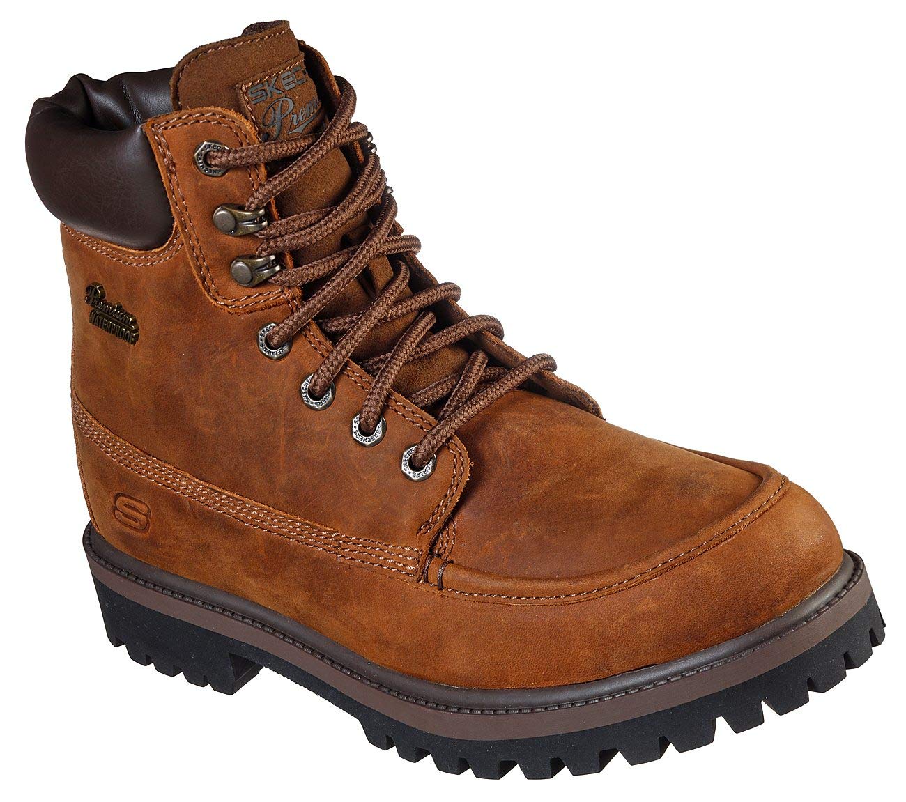 skechers brown lace up boots