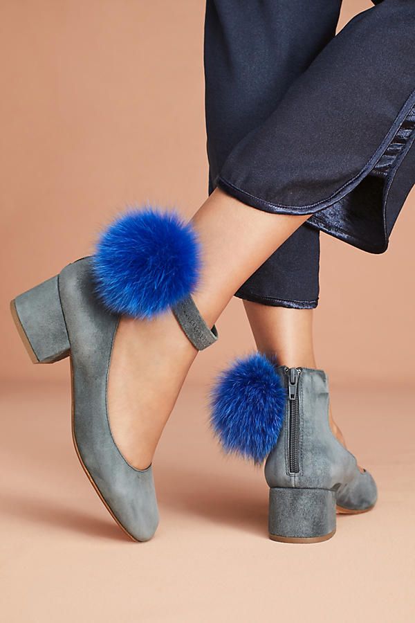 Fox fashion fur heels