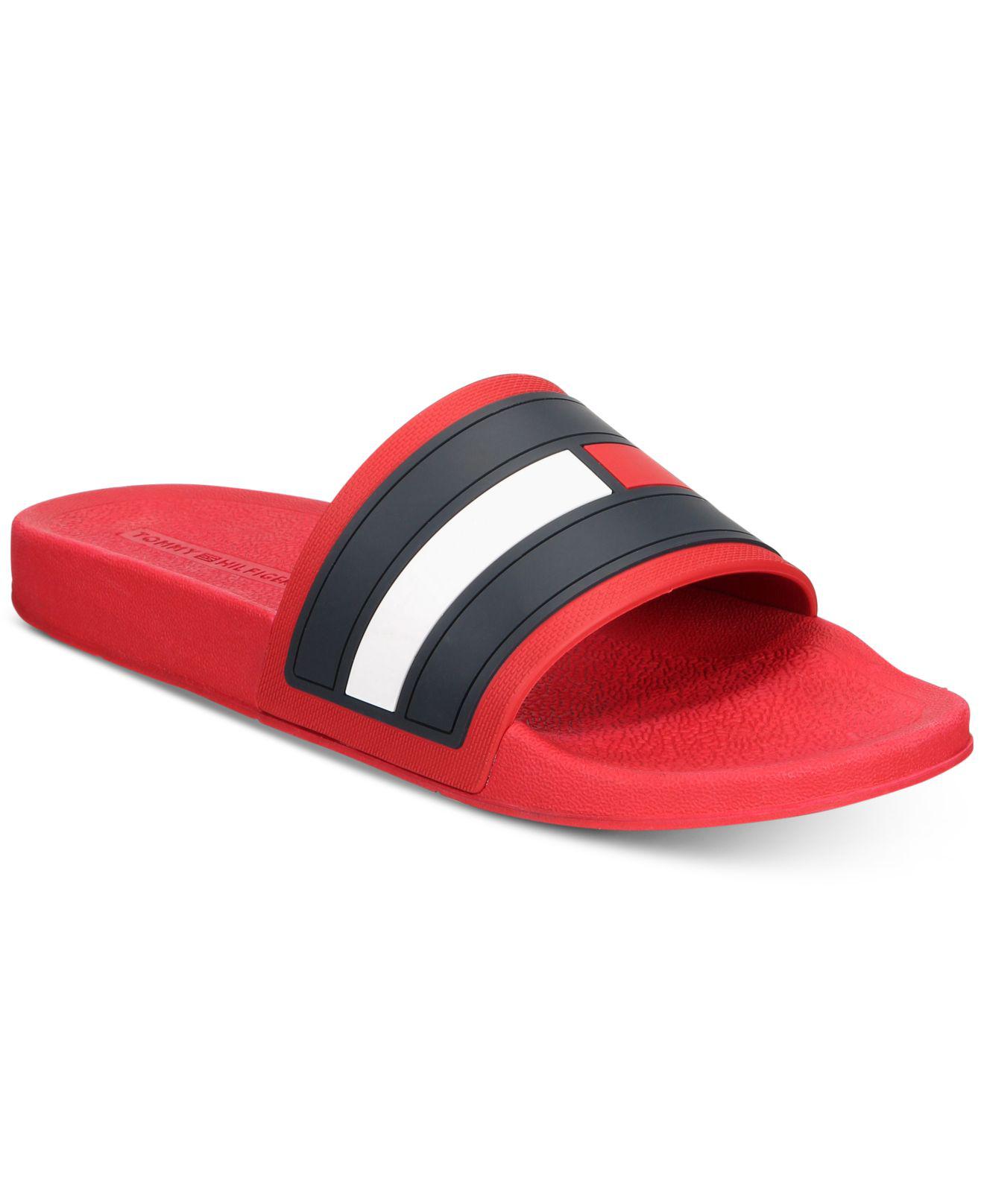 tommy hilfiger red sandals