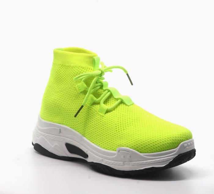 neon chunky sneakers