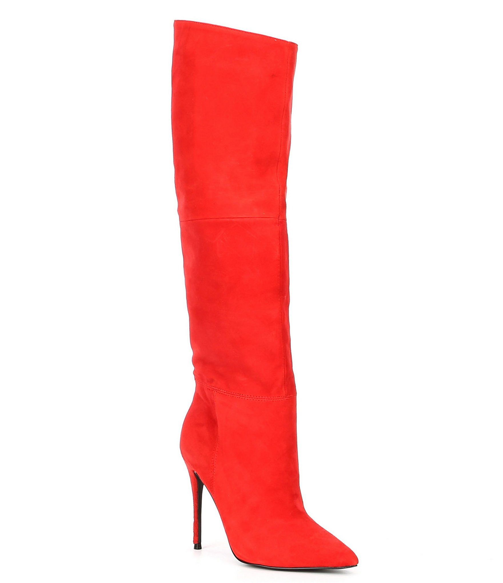 steve madden dakota slouchy stiletto heeled boots in tan