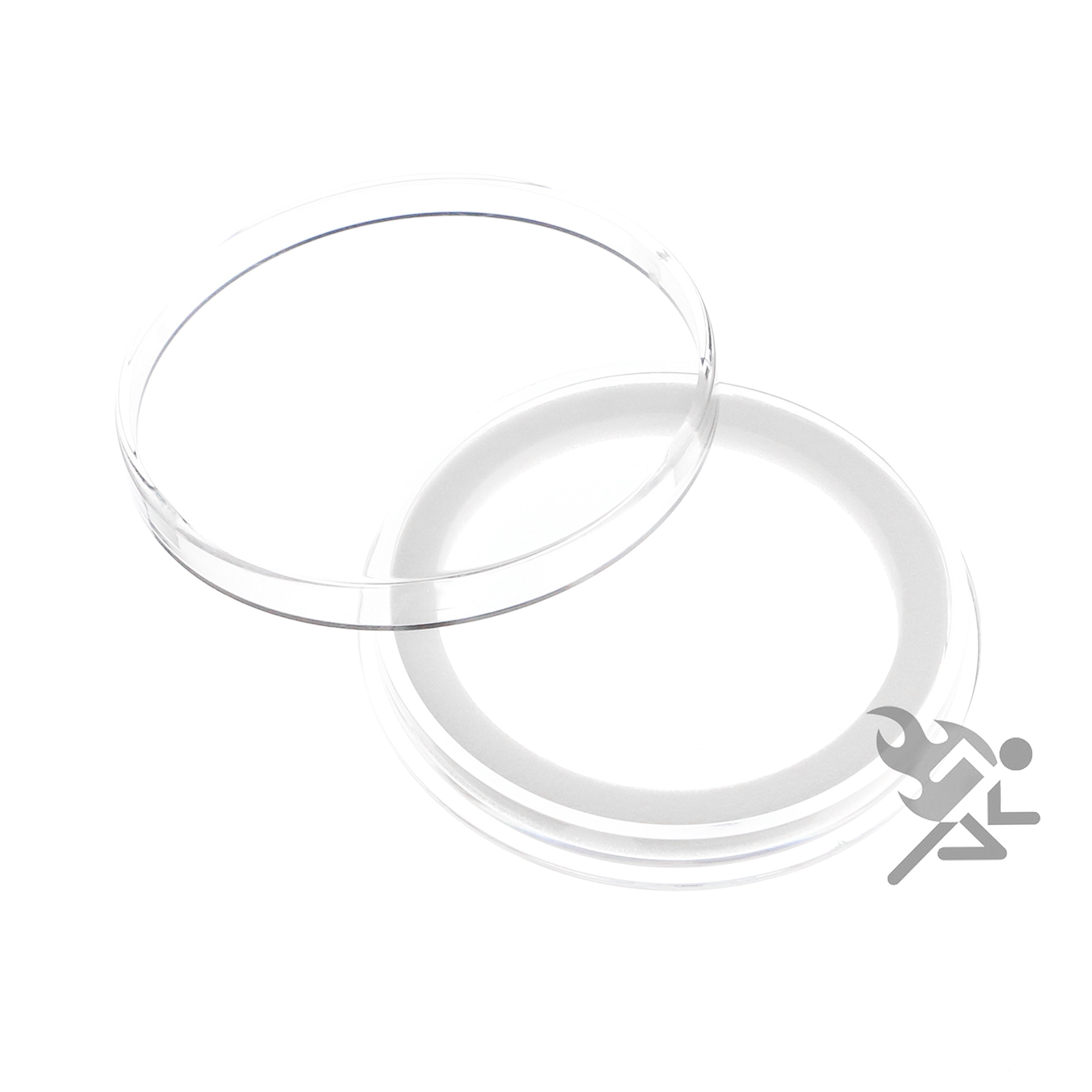 25 Air-tite 41mm White Ring Coin Holder Capsules